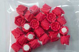 Icing Red Roses 10mm, packet of 24 - DELETE WHEN SOLD